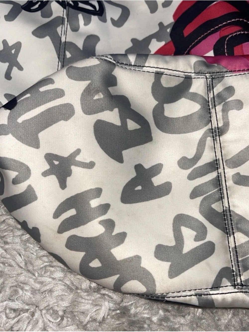 COACH POPPY Graffiti Bella GLam Large Tote Sequin 14735 “This Is A Coach Bag” - Picture 6 of 16